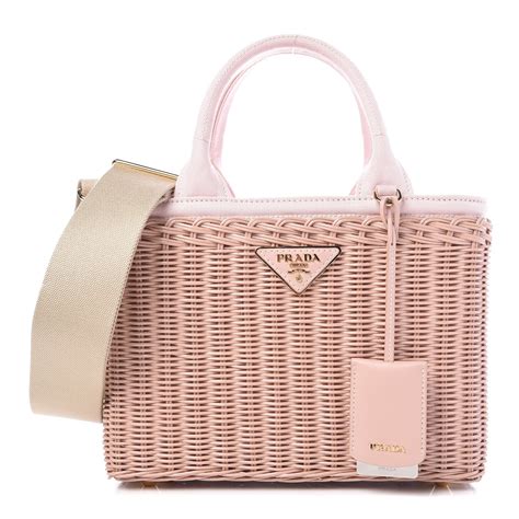 prada pink wicker bag|wicker Prada bags for women.